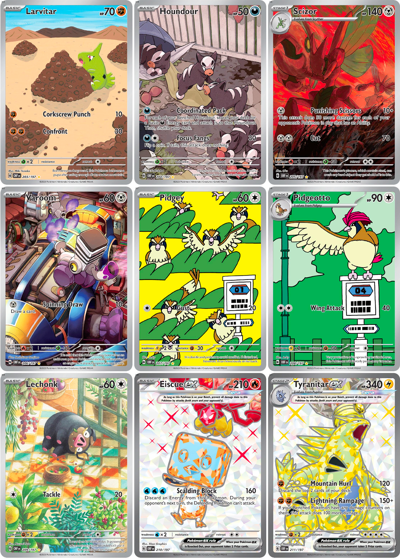 Scarlet & Violet: Obsidian Flames Printable Master and Complete Set Binder Placeholders + Checklist (Digital Download)