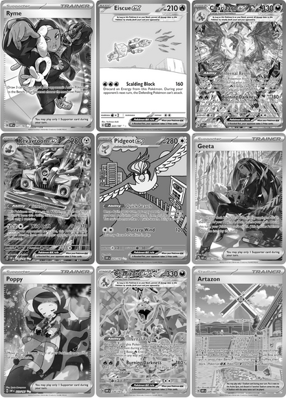 Scarlet & Violet: Obsidian Flames Printable Master and Complete Set Binder Placeholders + Checklist (Digital Download)