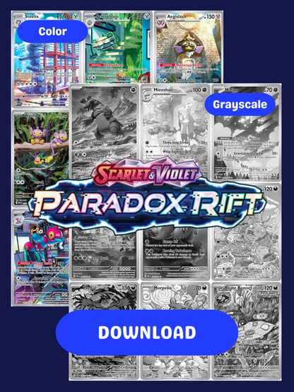 Scarlet & Violet: Paradox Rift Printable Master and Complete Set Binder Placeholders + Checklist (Digital Download)