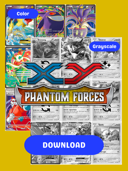 XY: Phantom Forces Printable Master and Complete Set Binder Placeholders + Checklist (Digital Download)