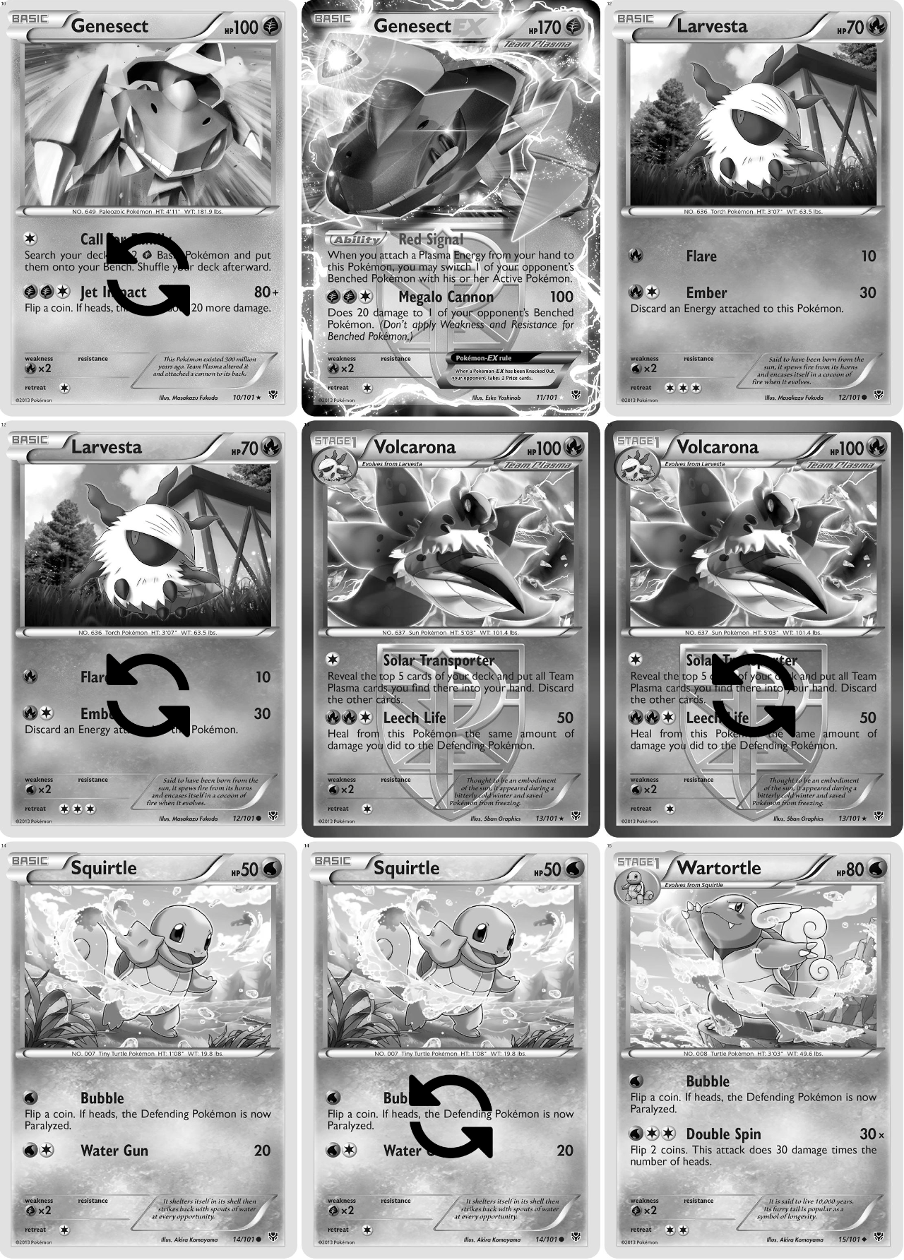 Black & White: Plasma Blast Printable Master and Complete Set Binder Placeholders + Checklist (Digital Download)