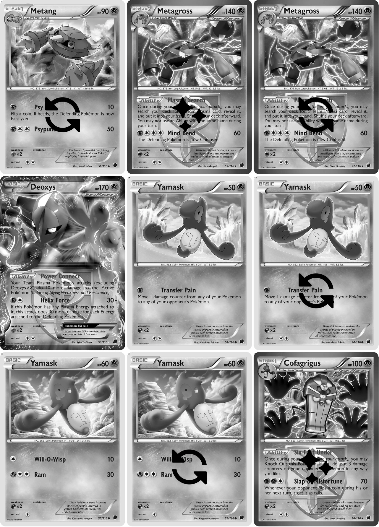 Black & White: Plasma Freeze Printable Master and Complete Set Binder Placeholders + Checklist (Digital Download)