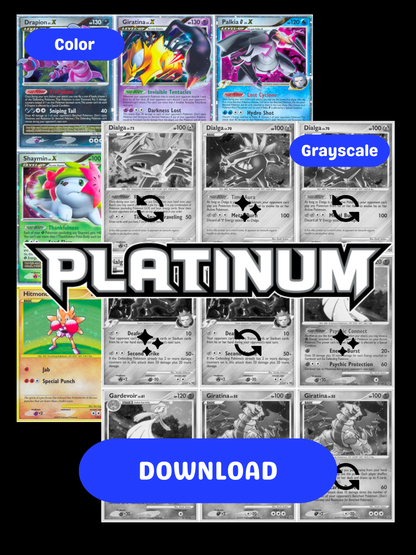 Platinum: Base Set Printable Master and Complete Set Binder Placeholders + Checklist (Digital Download)