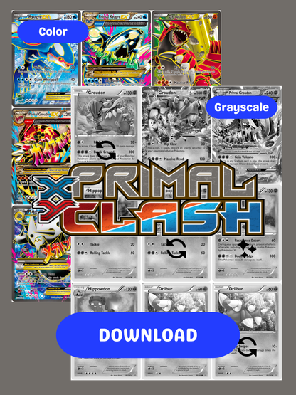 XY: Primal Clash Printable Master and Complete Set Binder Placeholders + Checklist (Digital Download)