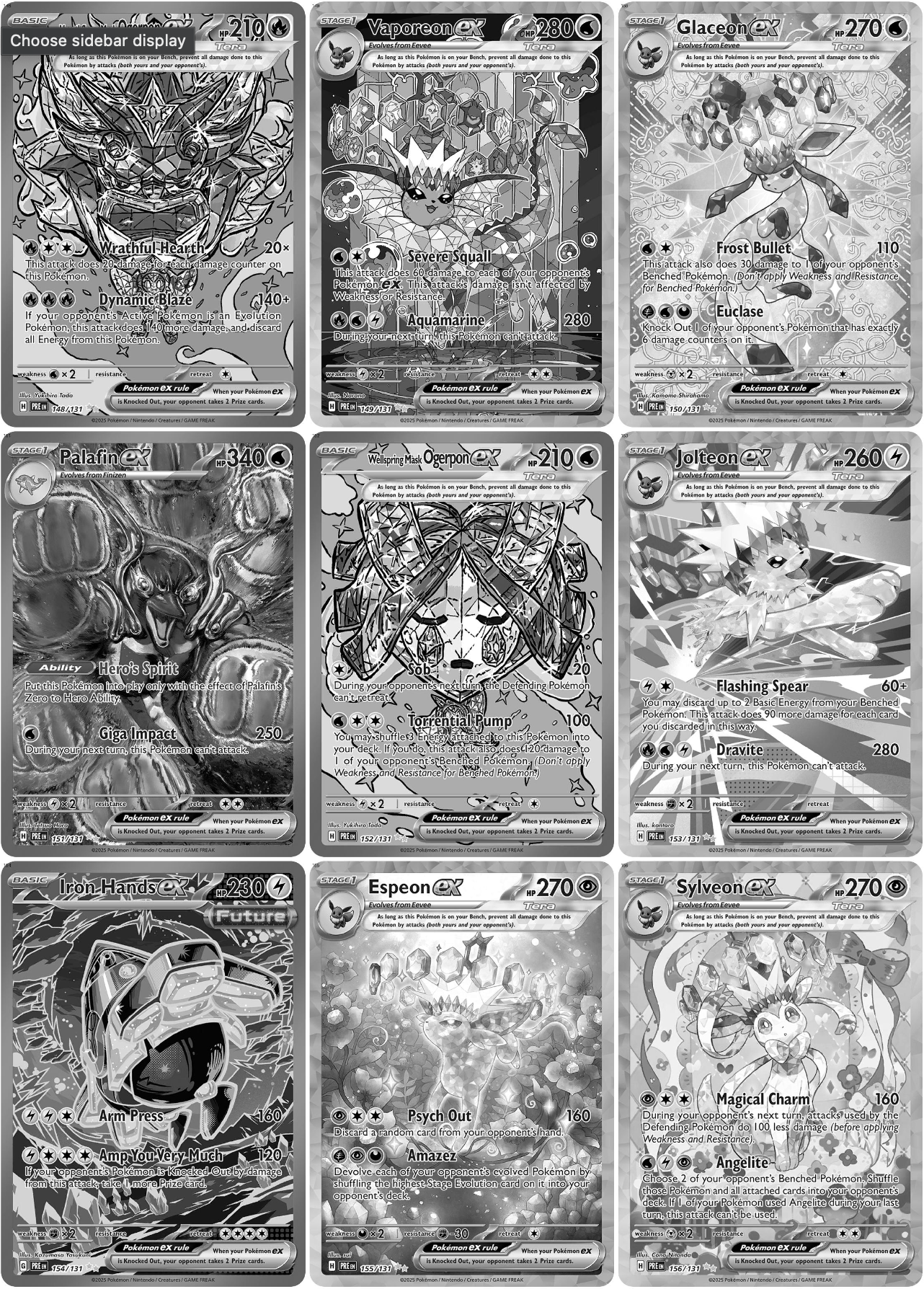 Scarlet & Violet: Prismatic Evolutions Printable Master and Complete Set Binder Placeholders + Checklist (Digital Download)