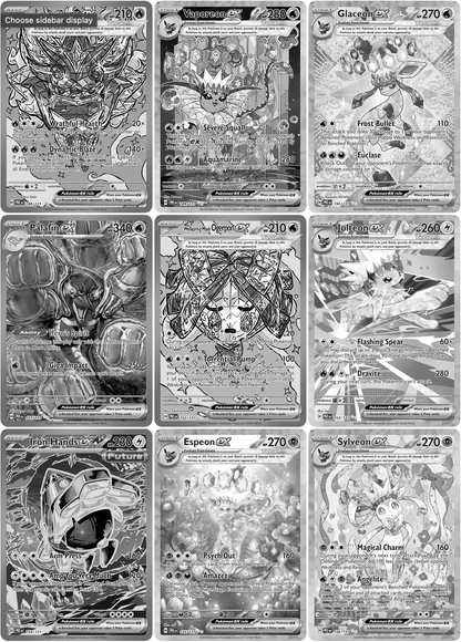 Scarlet & Violet: Prismatic Evolutions Printable Master and Complete Set Binder Placeholders + Checklist (Digital Download)