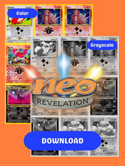 Neo: Revelation Printable Master and Complete Set Binder Placeholders + Checklist (Digital Download)