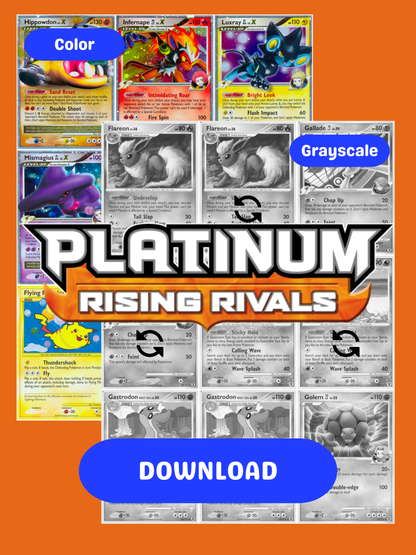 Platinum: Rising Rivals Printable Master and Complete Set Binder Placeholders + Checklist (Digital Download)