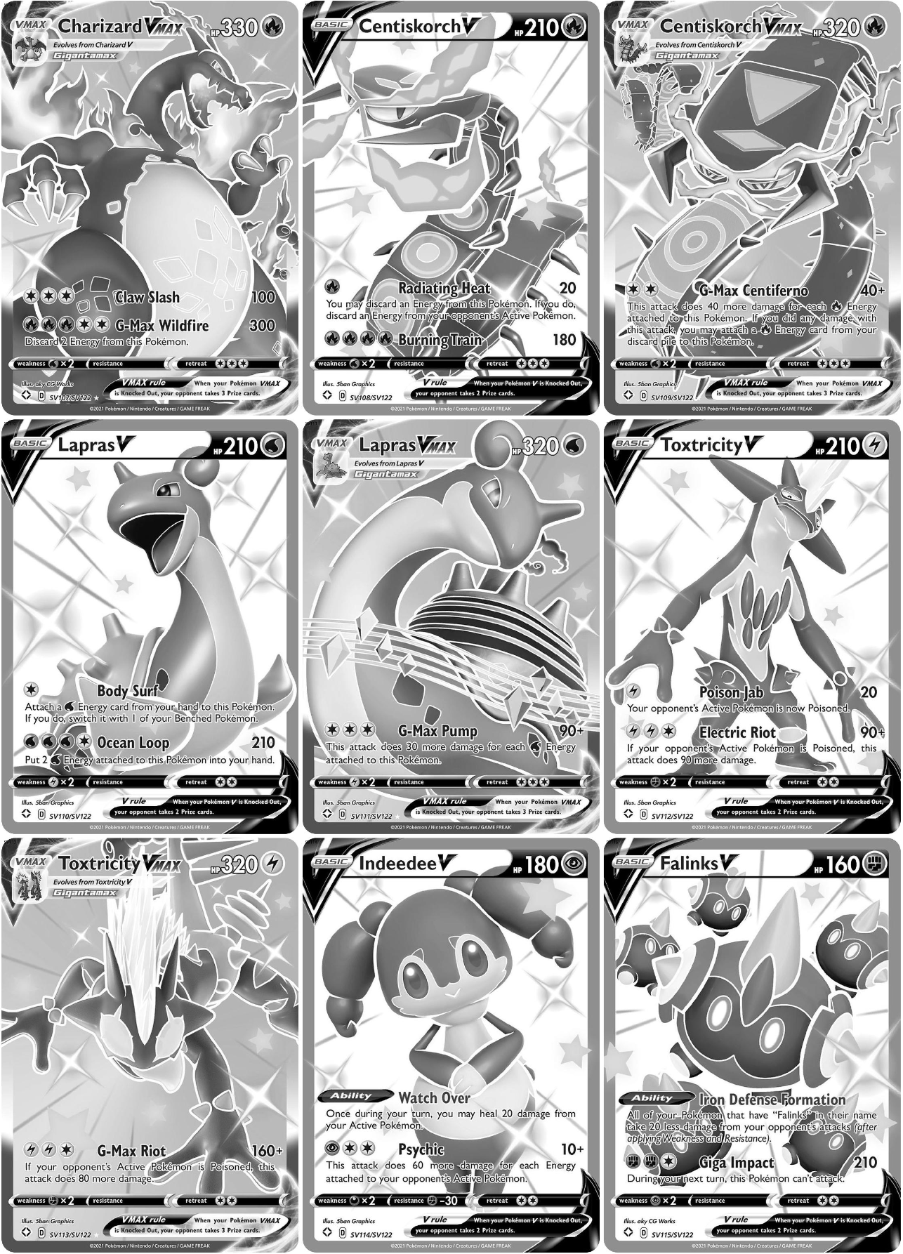 Sword & Shield: Shining Fates Printable Master and Complete Set Binder Placeholders + Checklist (Digital Download)