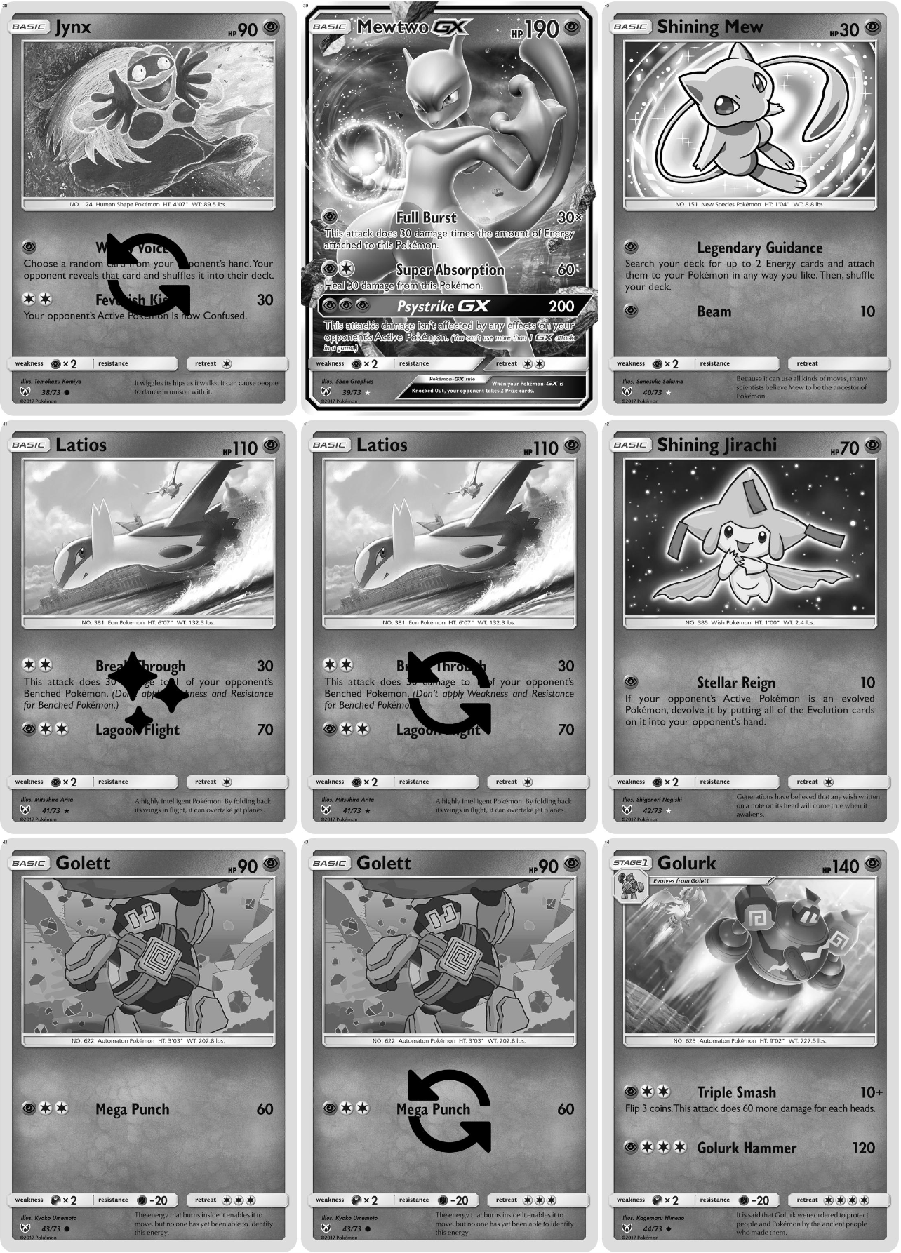 Sun & Moon: Shining Legends Printable Master and Complete Set Binder Placeholders + Checklist (Digital Download)
