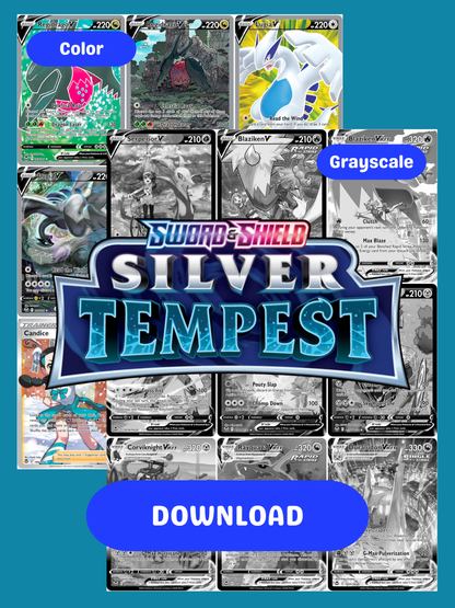 Sword & Shield: Silver Tempest Printable Master and Complete Set Binder Placeholders + Checklist (Digital Download)