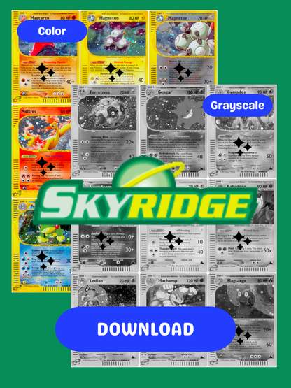 E-Card: Skyridge Printable Master and Complete Set Binder Placeholders + Checklist (Digital Download)