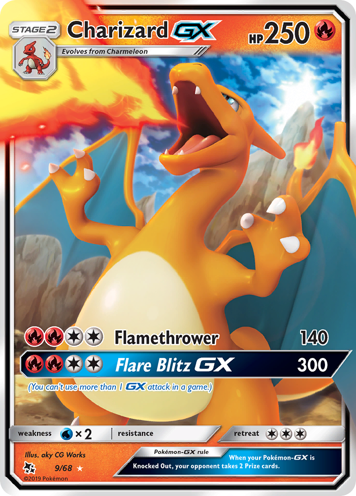 Charizard-GX Pokémon Card 009/068 from Hidden Fates