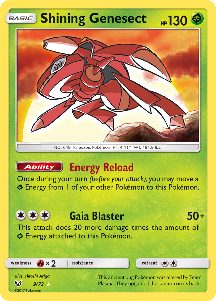 Shining Genesect Pokémon Card 009/073 from Shining Legends