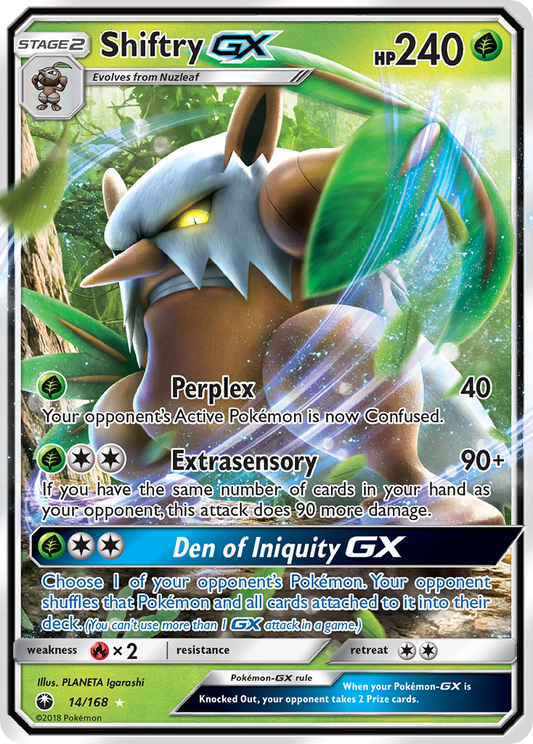 Shiftry-GX Pokémon Card 014/168 from Celestial Storm