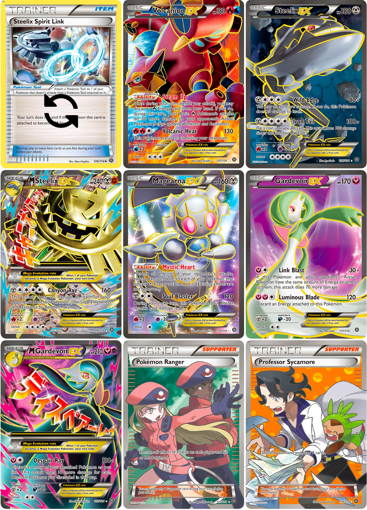 XY: Steam Siege Printable Master and Complete Set Binder Placeholders + Checklist (Digital Download)