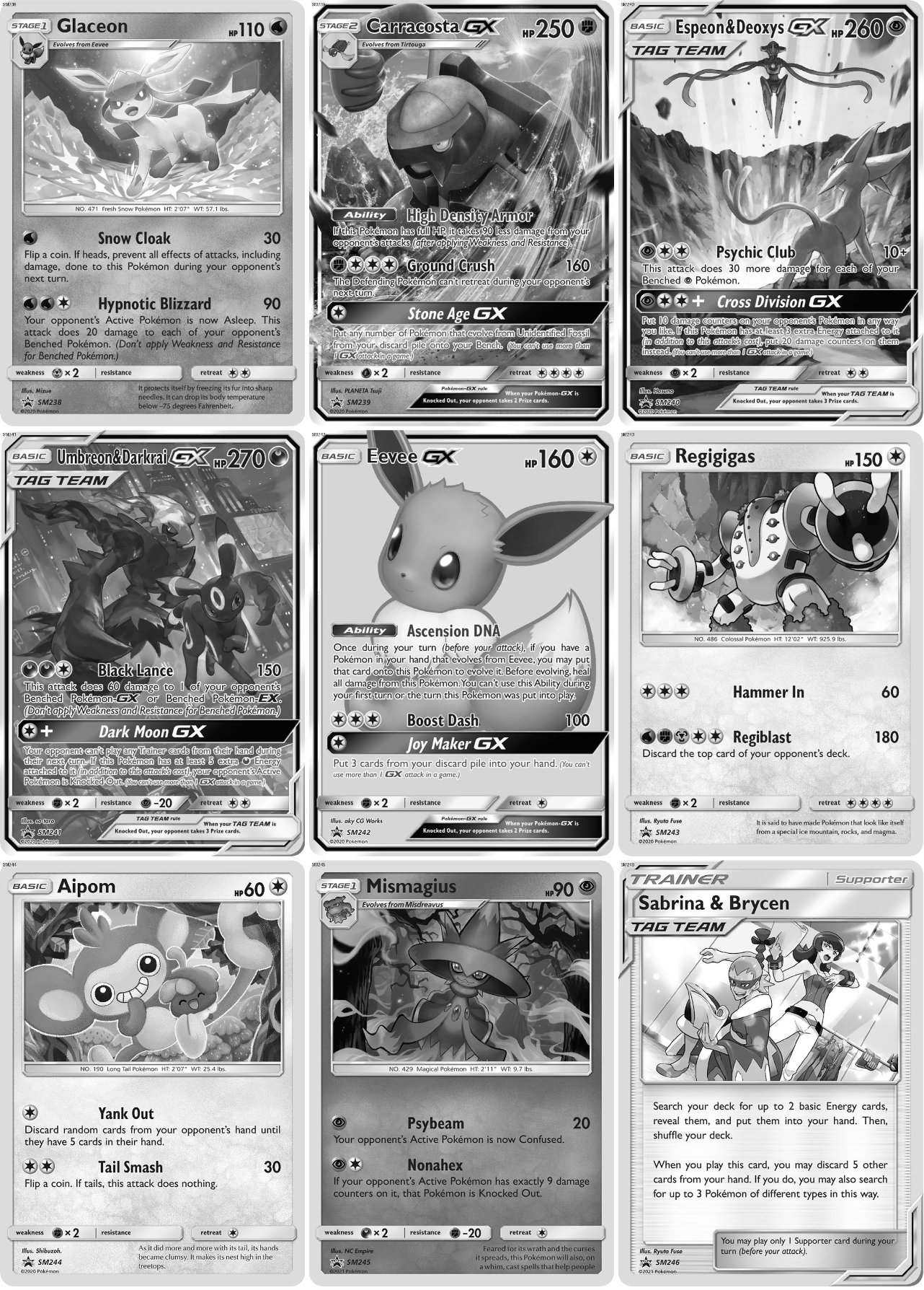 Sun & Moon: Promos Printable Master Set Binder Placeholders + Checklist (Digital Download)