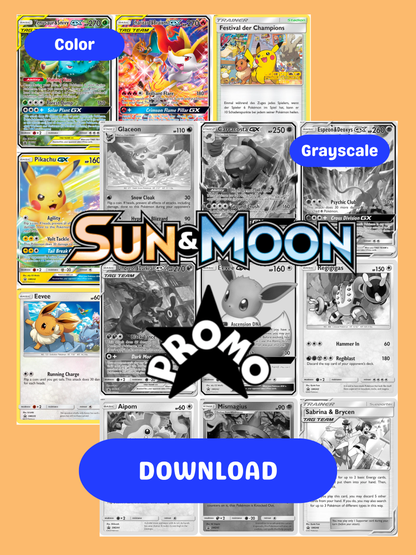 Sun & Moon: Promos Printable Master Set Binder Placeholders + Checklist (Digital Download)