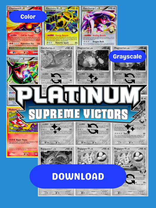 Platinum: Supreme Victors Printable Master and Complete Set Binder Placeholders + Checklist (Digital Download)