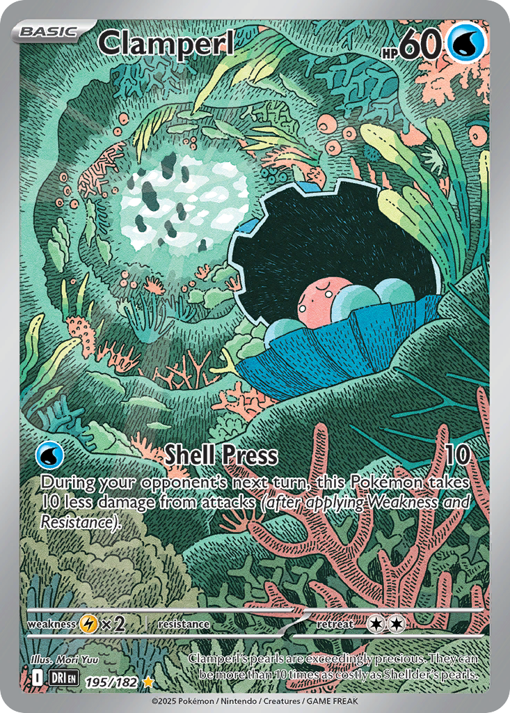Clamperl Pokémon Card 195/182 from Destined Rivals