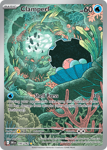 Clamperl Pokémon Card 195/182 from Destined Rivals
