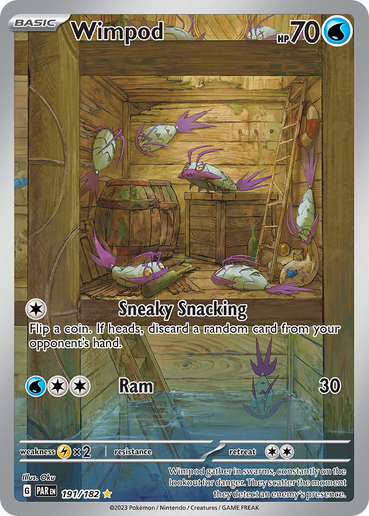 Wimpod Pokémon Card 191/182 from Paradox Rift