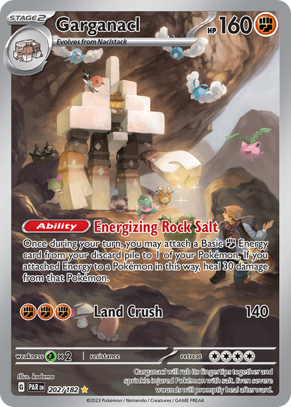 Garganacl Pokémon Card 202/182 from Paradox Rift