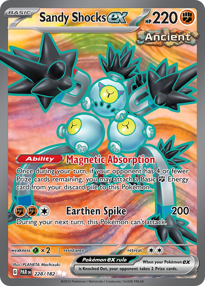 Sandy Shocks ex Pokémon Card 228/182 from Paradox Rift
