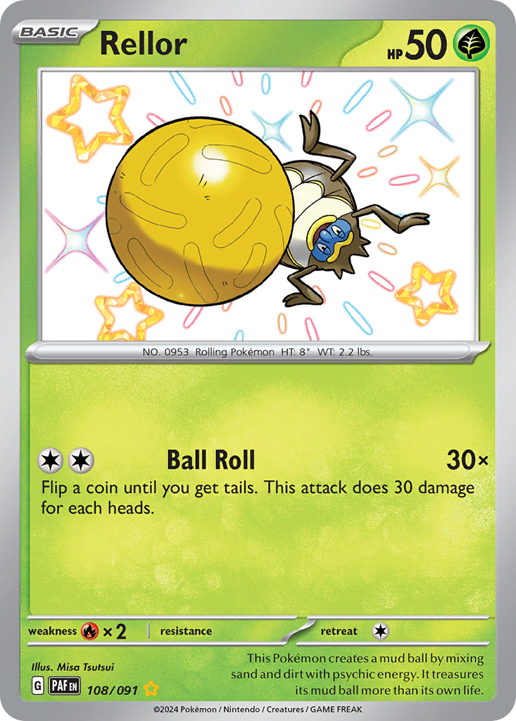 Rellor Pokémon Card 108/091 from Paldean Fates