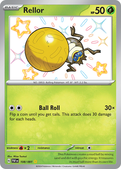 Rellor Pokémon Card 108/091 from Paldean Fates