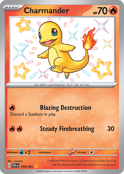 Charmander Pokémon Card 109/091 from Paldean Fates