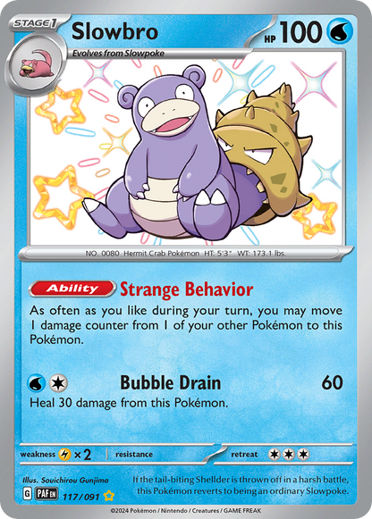 Slowbro Pokémon Card 117/091 from Paldean Fates