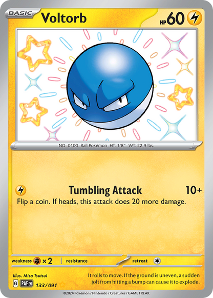 Voltorb Pokémon Card 133/091 from Paldean Fates