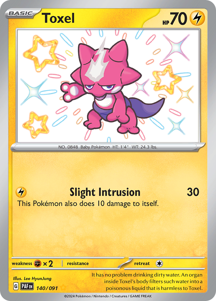 Toxel Pokémon Card 140/091 from Paldean Fates