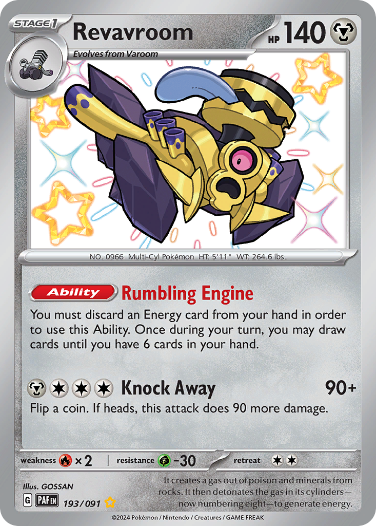 Revavroom Pokémon Card 193/091 from Paldean Fates