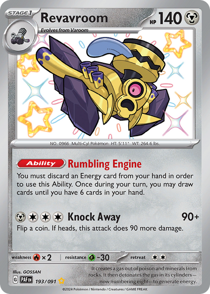 Revavroom Pokémon Card 193/091 from Paldean Fates