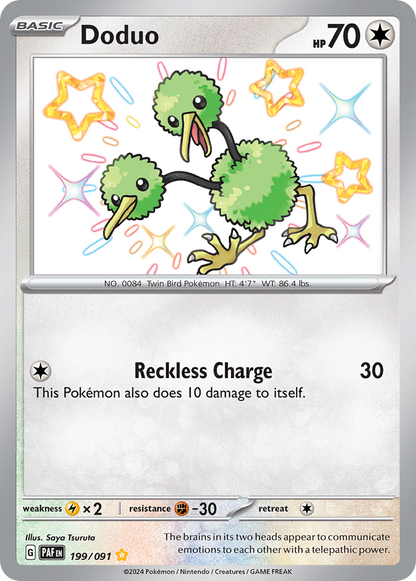 Doduo Pokémon Card 199/091 from Paldean Fates