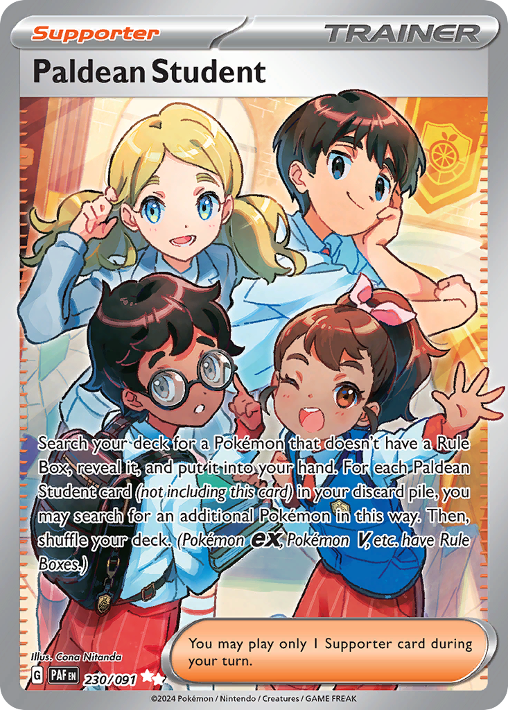 Paldean Student Pokémon Card 230/091 from Paldean Fates