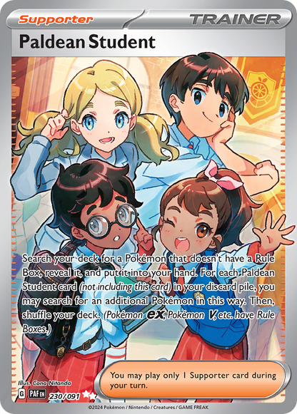 Paldean Student Pokémon Card 230/091 from Paldean Fates