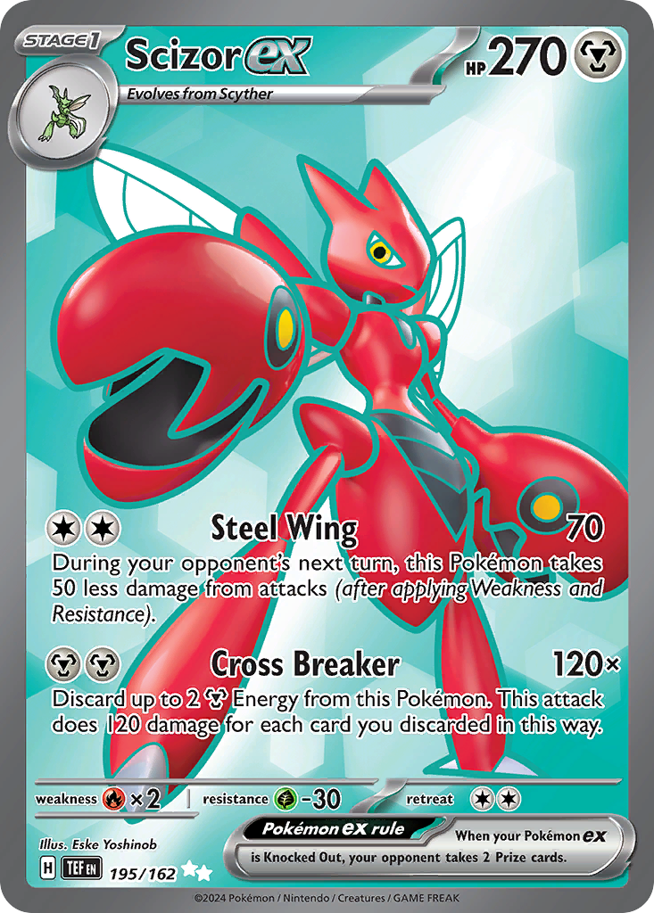 Scizor ex Pokémon Card 195/162 from Temporal Forces