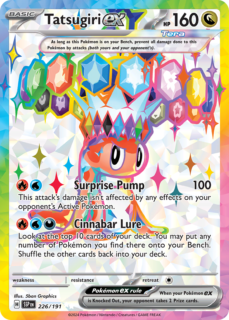 Tatsugiri ex Pokémon Card 226/191 from Surging Sparks