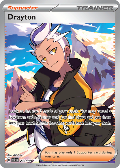 Drayton Pokémon Card 232/191 from Surging Sparks
