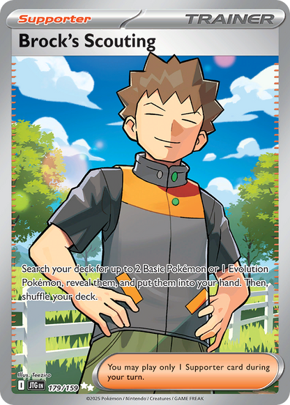 Brock's Scouting Pokémon Card 179/159 from Journey Together
