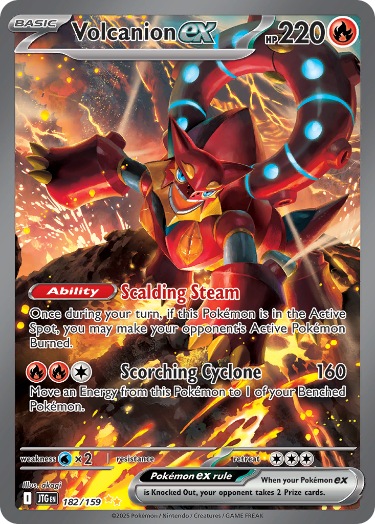 Volcanion ex Pokémon Card 182/159 from Journey Together