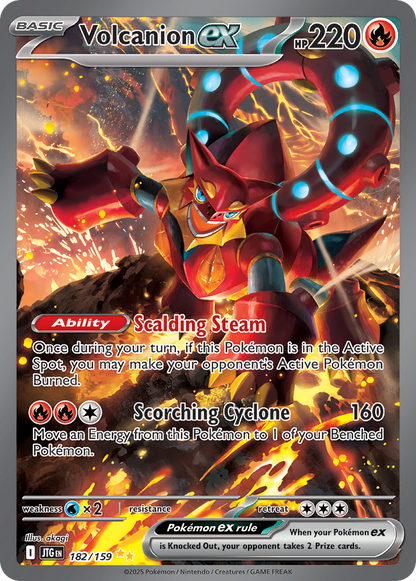 Volcanion ex Pokémon Card 182/159 from Journey Together