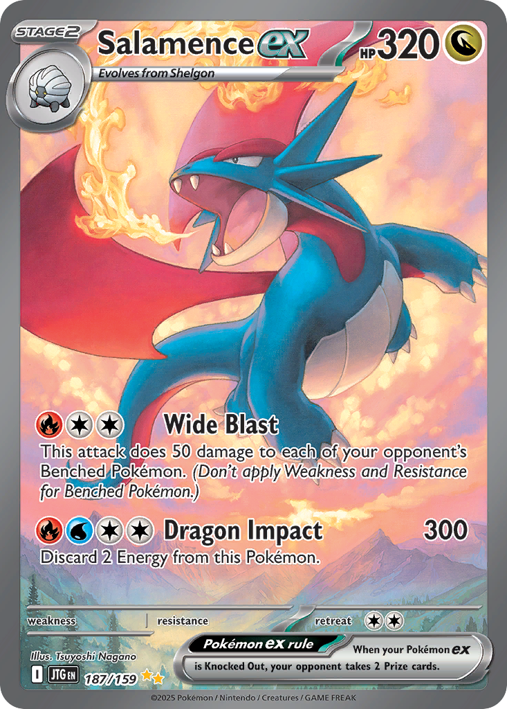 Salamence ex Pokémon Card 187/159 from Journey Together