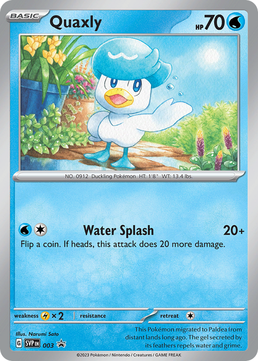 Quaxly Pokémon Card 003/215 from Scarlet & Violet Black Star Promos