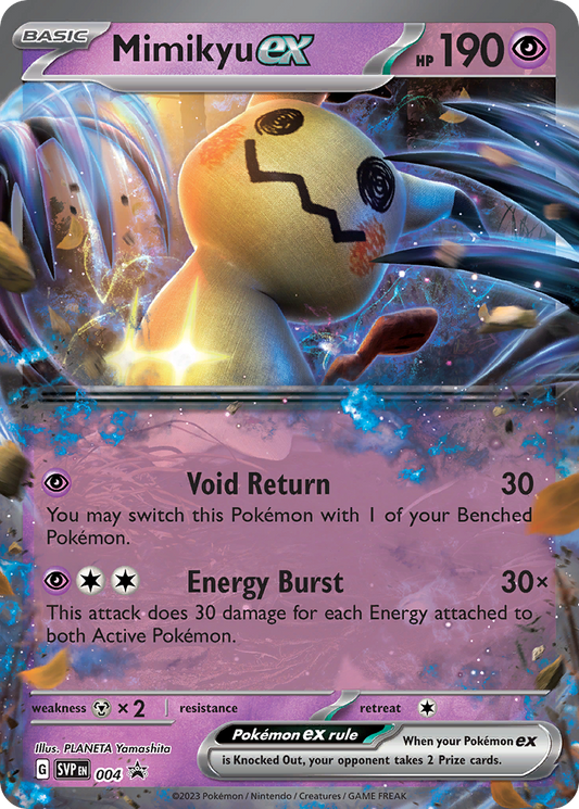 Mimikyu ex Pokémon Card 004/215 from Scarlet & Violet Black Star Promos