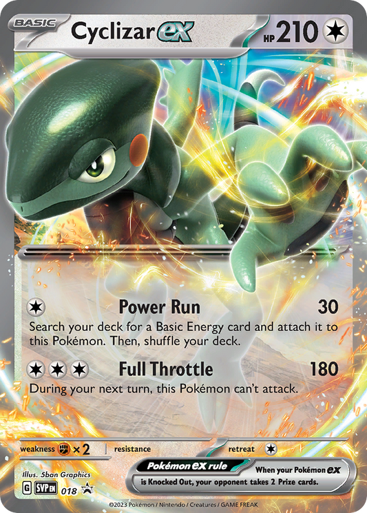 Cyclizar ex Pokémon Card 018/215 from Scarlet & Violet Black Star Promos