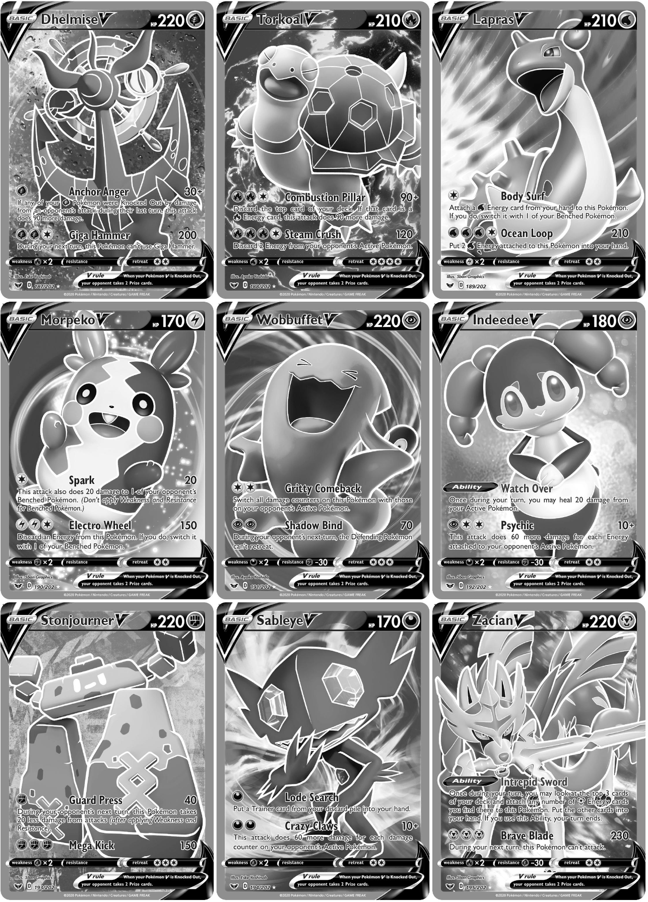 Sword & Shield: Base Set Printable Master and Complete Set Binder Placeholders + Checklist (Digital Download)